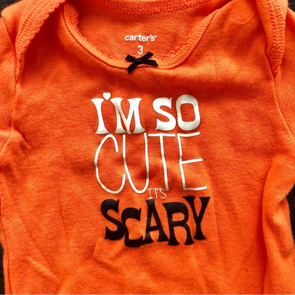 Carters Halloween PJ’s (6 month) & Halloween onesie (3month) - Picture 4 of 4